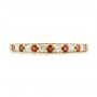 18k Yellow Gold 18k Yellow Gold Garnet And Diamond Wedding Band - Top View -  104593 - Thumbnail