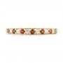 18k Yellow Gold 18k Yellow Gold Garnet And Diamond Wedding Band - Top View -  104593 - Thumbnail