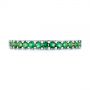  Platinum Platinum Green Emerald Wedding Band - Top View -  104591 - Thumbnail