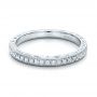 Hand Engraved Diamond Wedding Band - Kirk Kara - Flat View -  100878 - Thumbnail