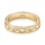 14k Yellow Gold 14k Yellow Gold Hand-engraved Wedding Band - Flat View -  103495 - Thumbnail