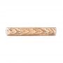 14k Rose Gold Hand-engraved Women's Wedding Band - Top View -  103513 - Thumbnail