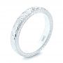  Platinum Platinum Hand-engraved Women's Wedding Band - Three-Quarter View -  103513 - Thumbnail