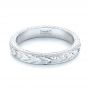  Platinum Platinum Hand-engraved Women's Wedding Band - Flat View -  103513 - Thumbnail