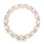 14k Rose Gold 14k Rose Gold Ideal Square Eternity Wedding Band - Front View -  103370 - Thumbnail