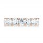 18k Rose Gold 18k Rose Gold Ideal Square Eternity Wedding Band - Top View -  103370 - Thumbnail