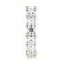 18k Yellow Gold 18k Yellow Gold Ideal Square Eternity Wedding Band - Side View -  103370 - Thumbnail