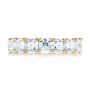 18k Yellow Gold 18k Yellow Gold Ideal Square Eternity Wedding Band - Top View -  103370 - Thumbnail