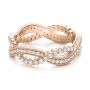 14k Rose Gold 14k Rose Gold Infinity Diamond Stackable Eternity Band - Flat View -  101931 - Thumbnail