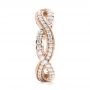 18k Rose Gold 18k Rose Gold Infinity Diamond Stackable Eternity Band - Side View -  101931 - Thumbnail