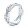 14k White Gold Infinity Diamond Stackable Eternity Band - Three-Quarter View -  101931 - Thumbnail