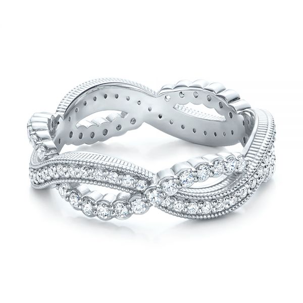  Platinum Platinum Infinity Diamond Stackable Eternity Band - Flat View -  101931