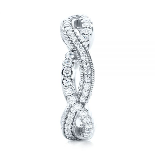  Platinum Platinum Infinity Diamond Stackable Eternity Band - Side View -  101931