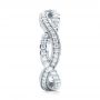 14k White Gold Infinity Diamond Stackable Eternity Band - Side View -  101931 - Thumbnail