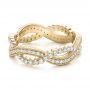 14k Yellow Gold 14k Yellow Gold Infinity Diamond Stackable Eternity Band - Flat View -  101931 - Thumbnail