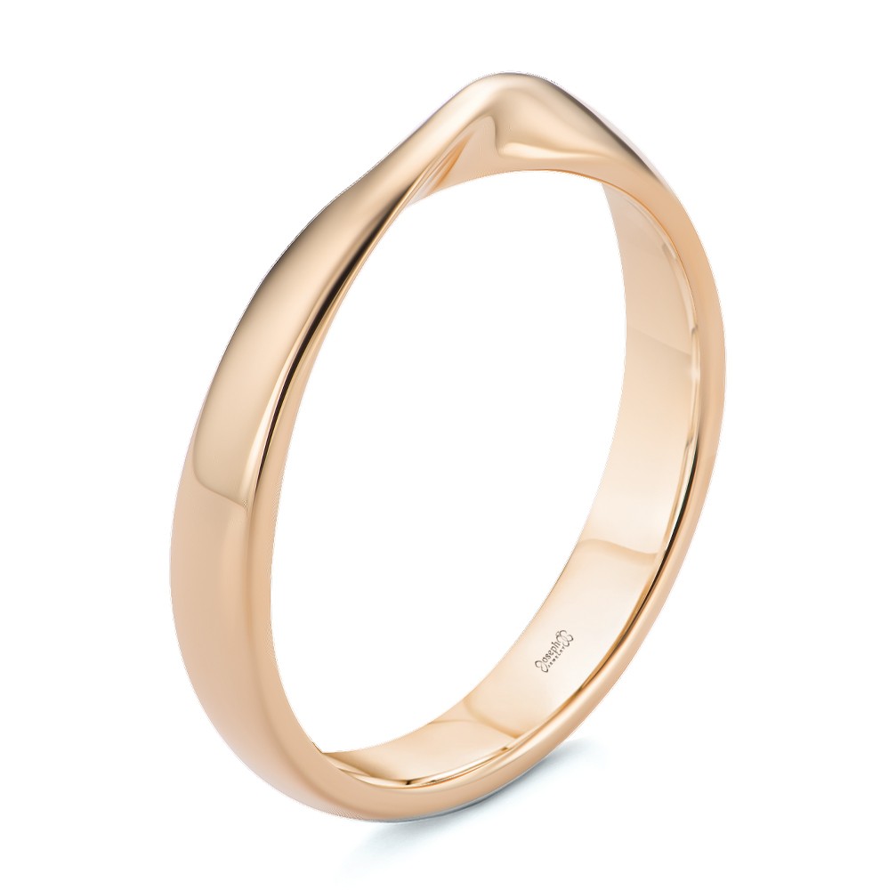 14k Rose Gold 14k Rose Gold Infinity Petite Twist Wedding Band - Three-Quarter View -  108044 - Thumbnail