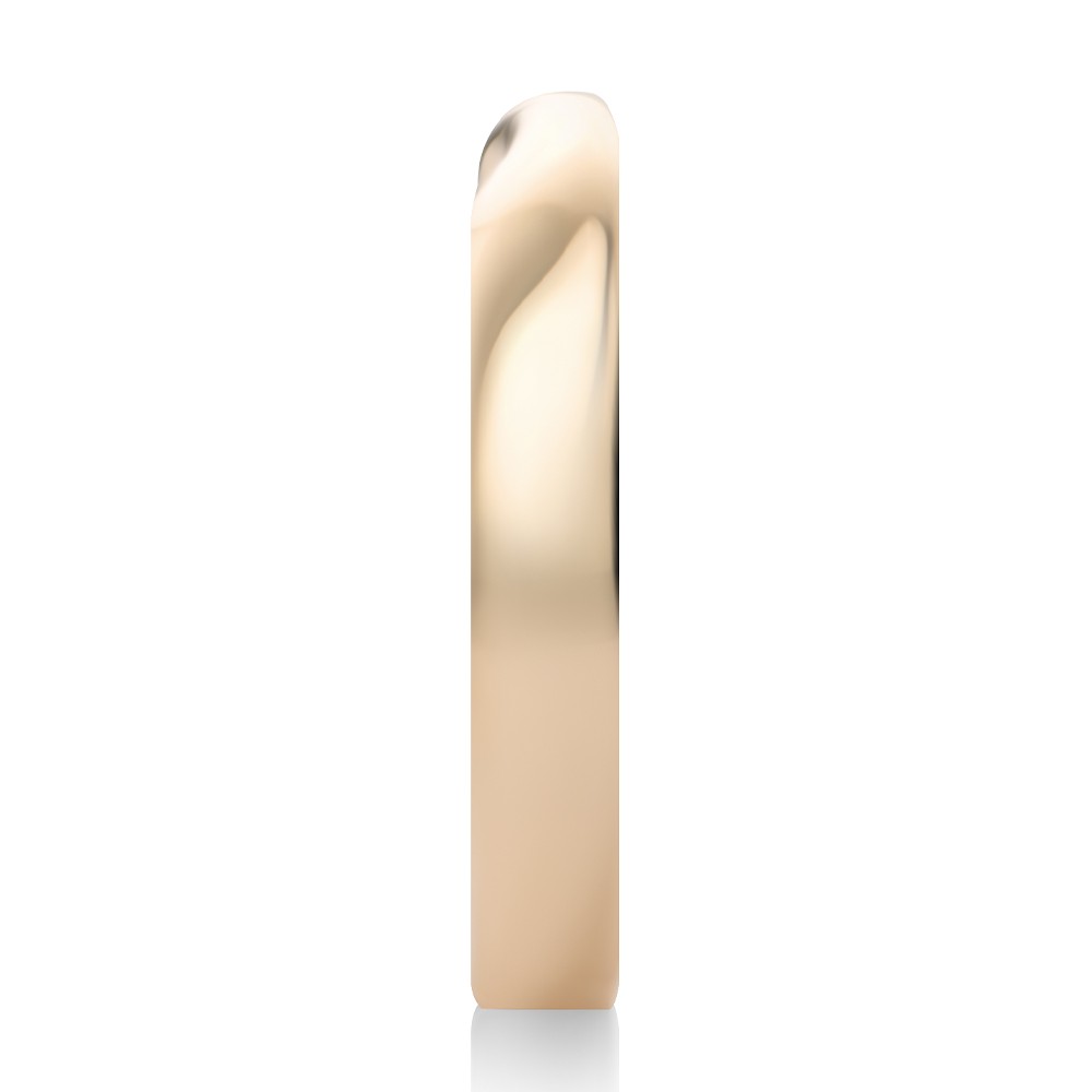14k Rose Gold 14k Rose Gold Infinity Petite Twist Wedding Band - Side View -  108044 - Thumbnail