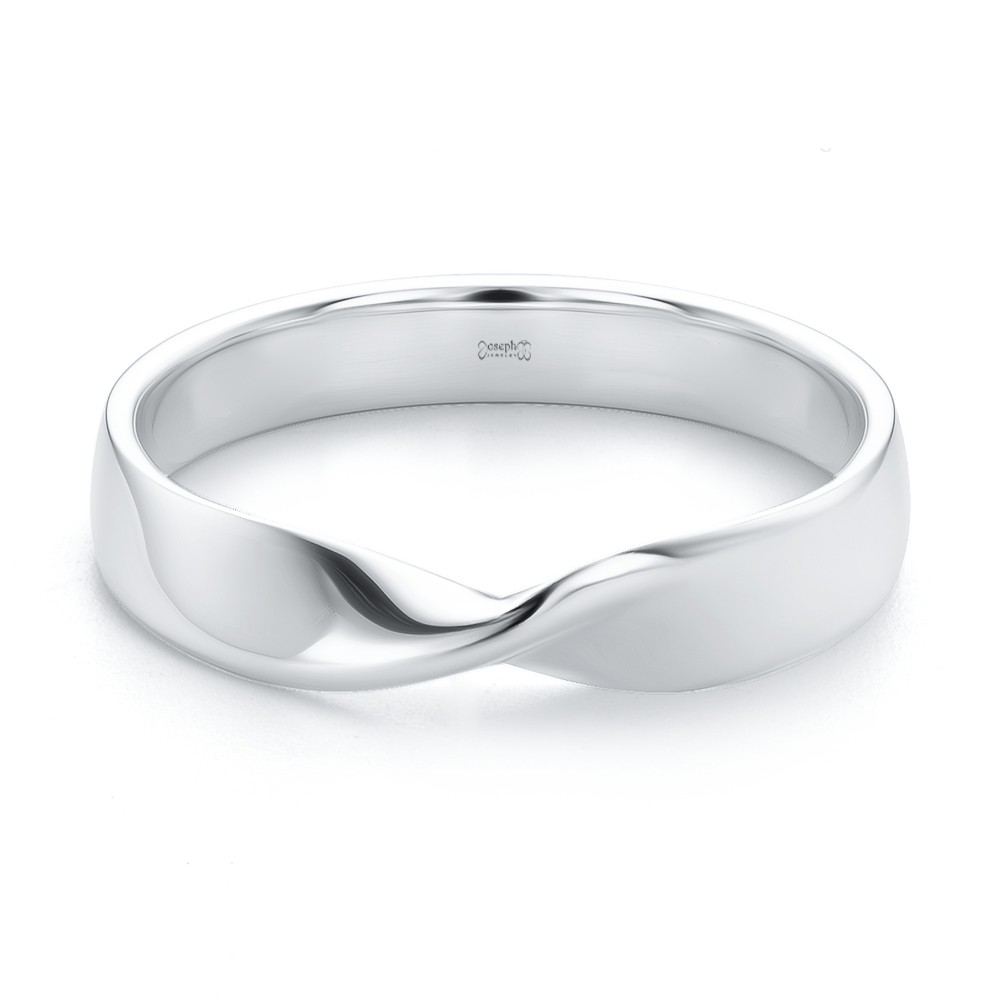  Platinum Platinum Infinity Petite Twist Wedding Band - Flat View -  108044 - Thumbnail