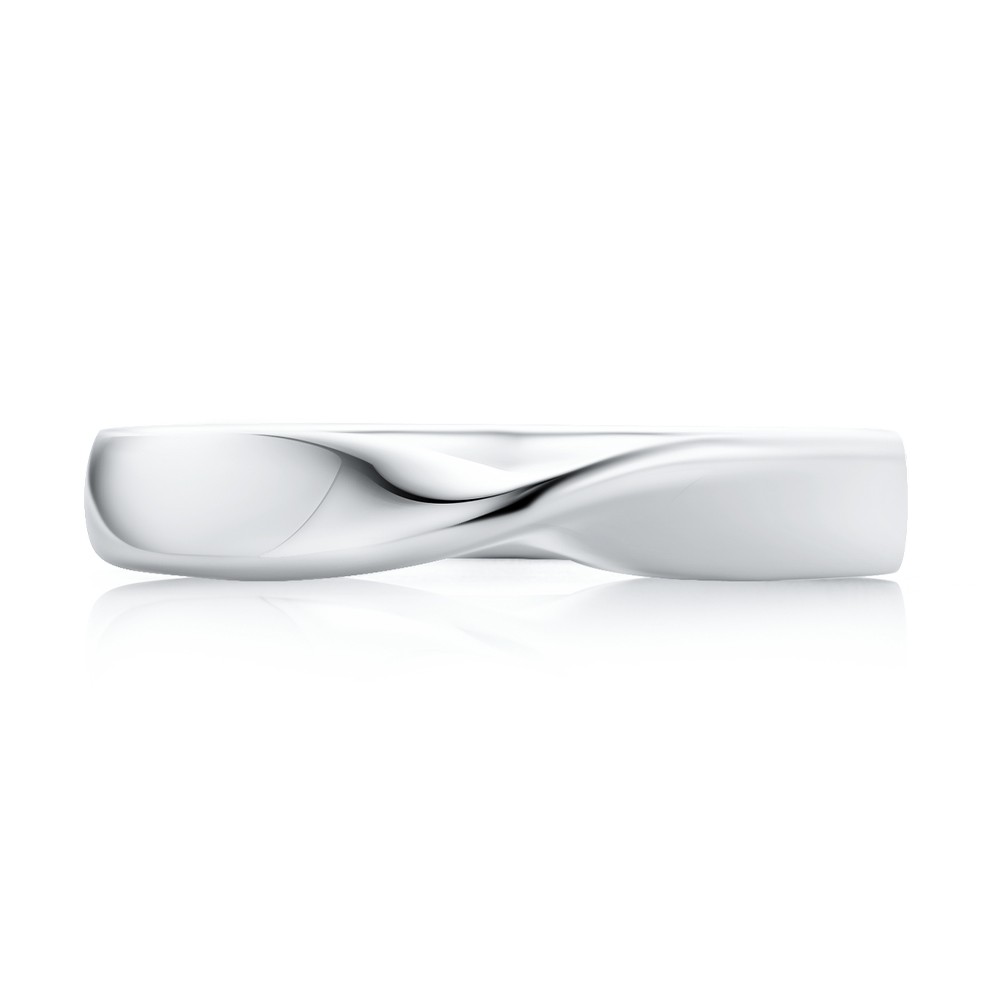  Platinum Platinum Infinity Petite Twist Wedding Band - Top View -  108044 - Thumbnail