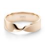 14k Rose Gold 14k Rose Gold Infinity Twist Wedding Band - Flat View -  108037 - Thumbnail