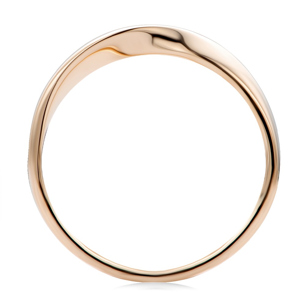 14k Rose Gold 14k Rose Gold Infinity Twist Wedding Band - Front View -  108037