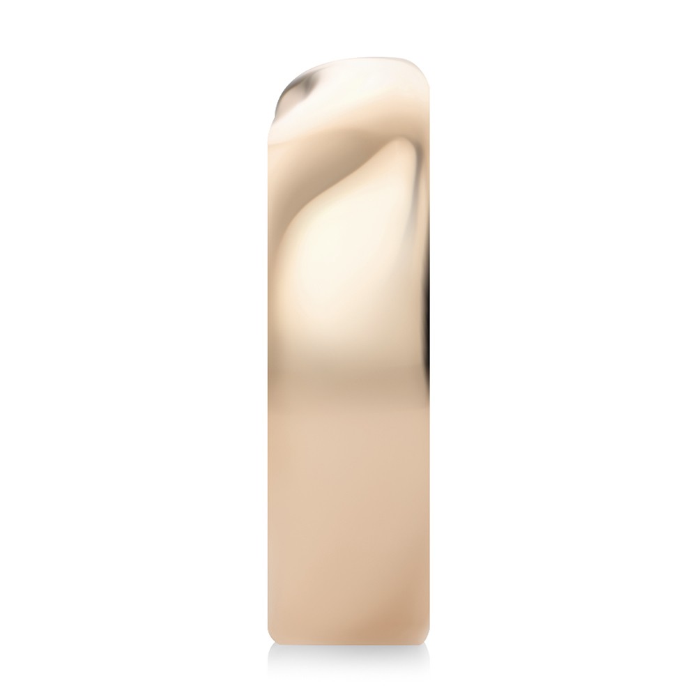 14k Rose Gold 14k Rose Gold Infinity Twist Wedding Band - Side View -  108037