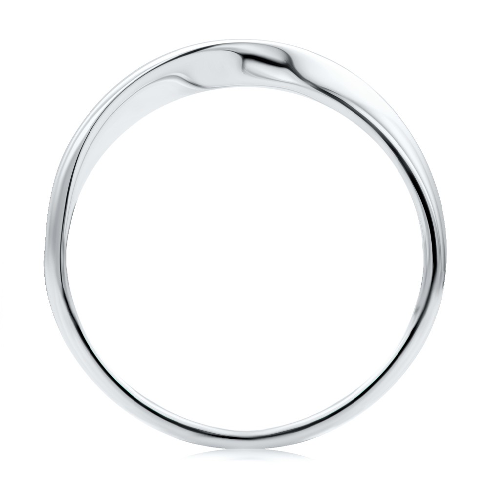  Platinum Platinum Infinity Twist Wedding Band - Front View -  108037