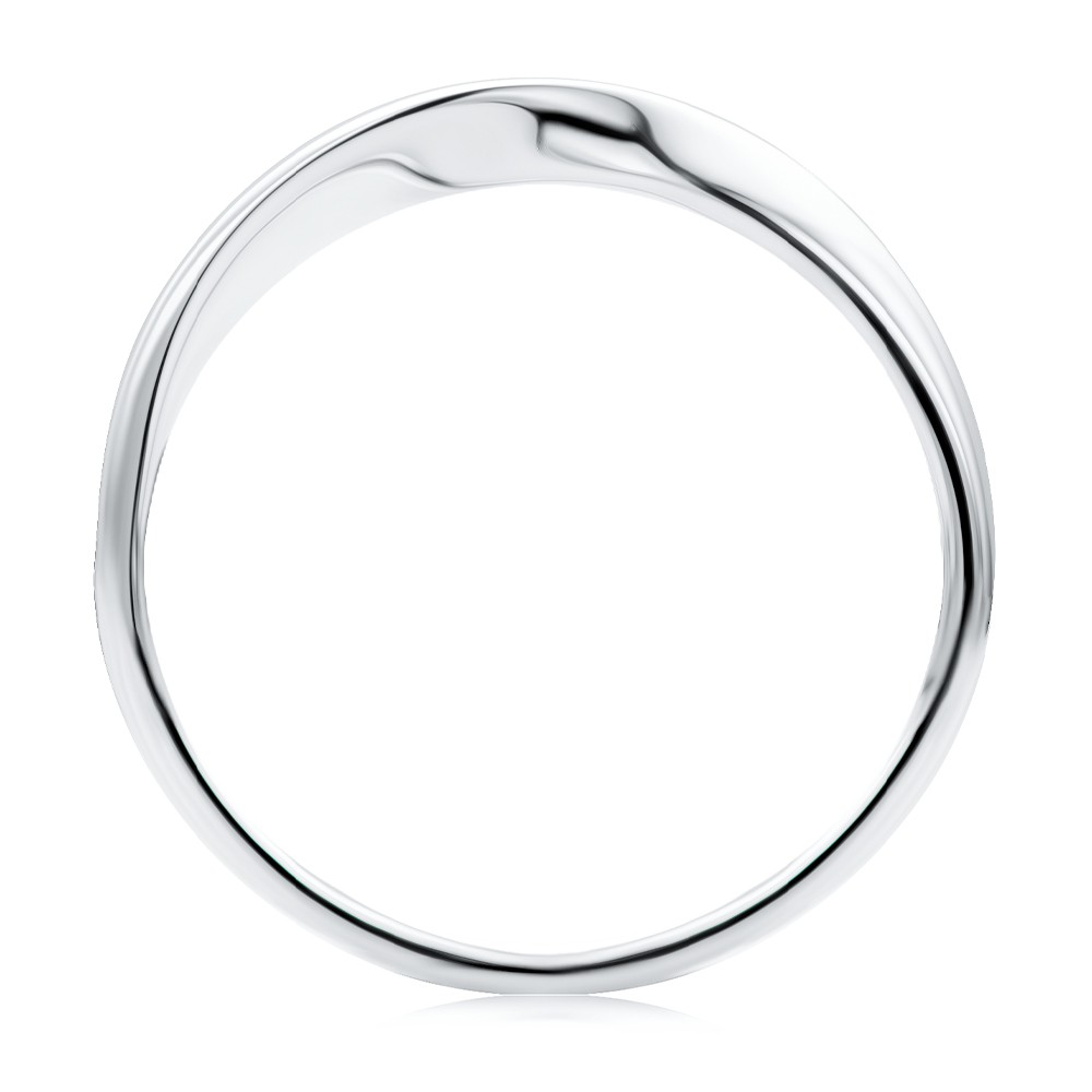  Platinum Platinum Infinity Twist Wedding Band - Front View -  108044