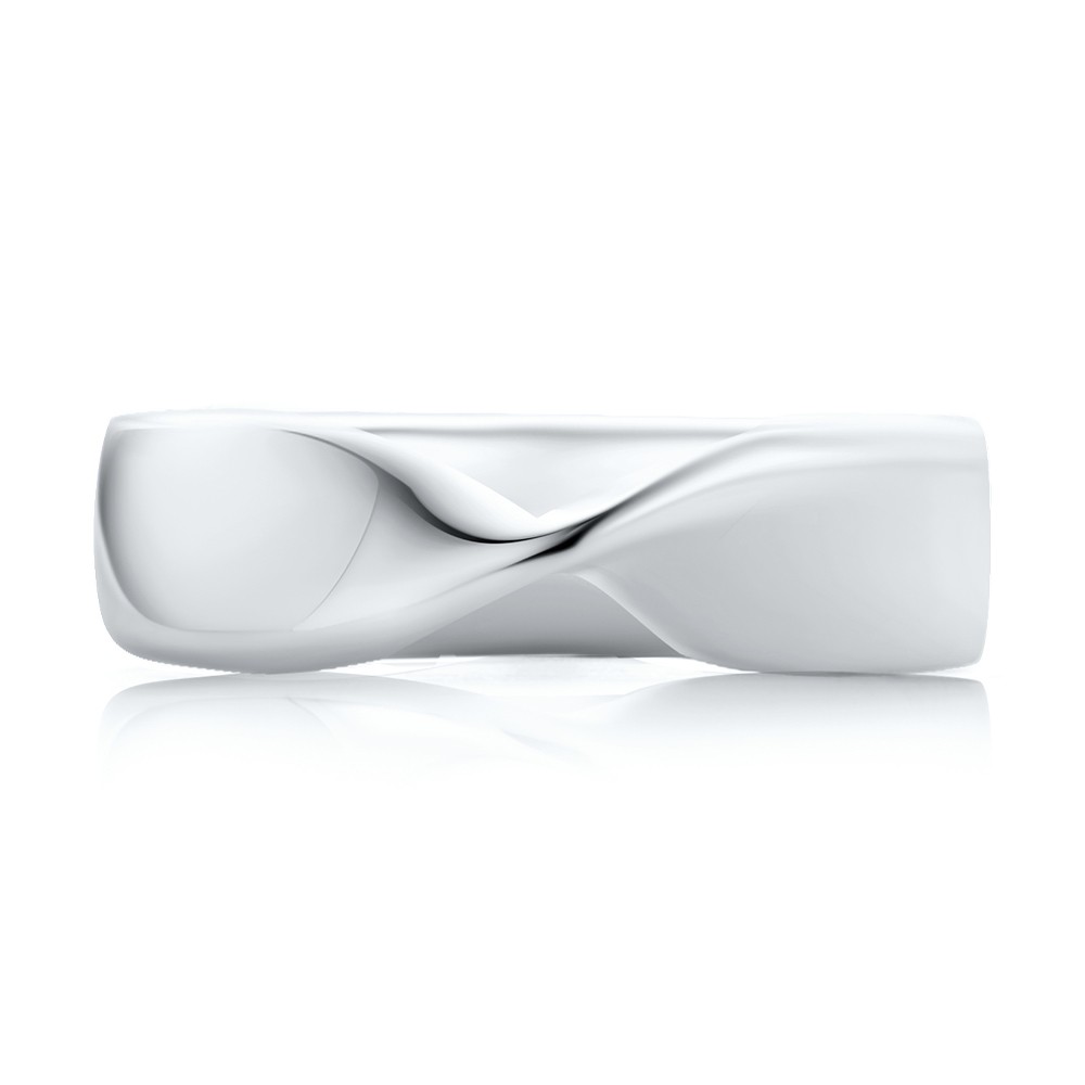  Platinum Platinum Infinity Twist Wedding Band - Top View -  108037