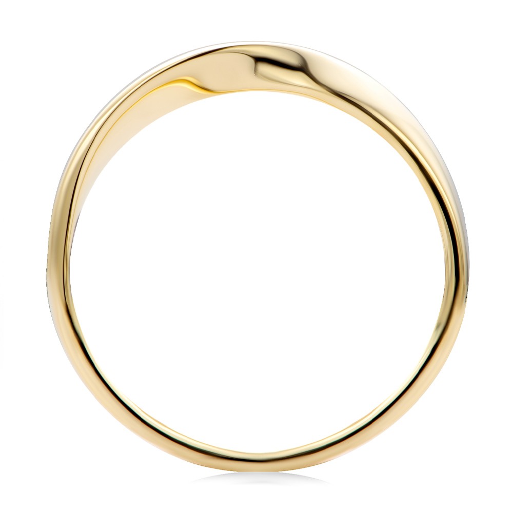 14k Yellow Gold 14k Yellow Gold Infinity Twist Wedding Band - Front View -  108037