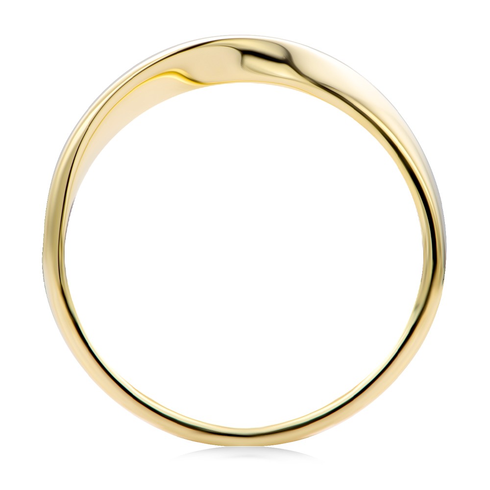 14k Yellow Gold Infinity Twist Wedding Band - Front View -  108044