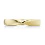 14k Yellow Gold Infinity Twist Wedding Band - Top View -  108044 - Thumbnail