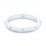  Platinum Knife Edged Diamond Wedding Band - Flat View -  105349 - Thumbnail