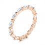 14k Rose Gold 14k Rose Gold Marquise Diamond Eternity Wedding Band - Three-Quarter View -  105187 - Thumbnail