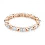 18k Rose Gold 18k Rose Gold Marquise Diamond Eternity Wedding Band - Flat View -  105187 - Thumbnail
