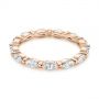 18k Rose Gold 18k Rose Gold Marquise Diamond Eternity Wedding Band - Flat View -  105187 - Thumbnail