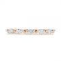 18k Rose Gold 18k Rose Gold Marquise Diamond Eternity Wedding Band - Top View -  105187 - Thumbnail
