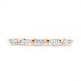 18k Rose Gold 18k Rose Gold Marquise Diamond Eternity Wedding Band - Top View -  105187 - Thumbnail