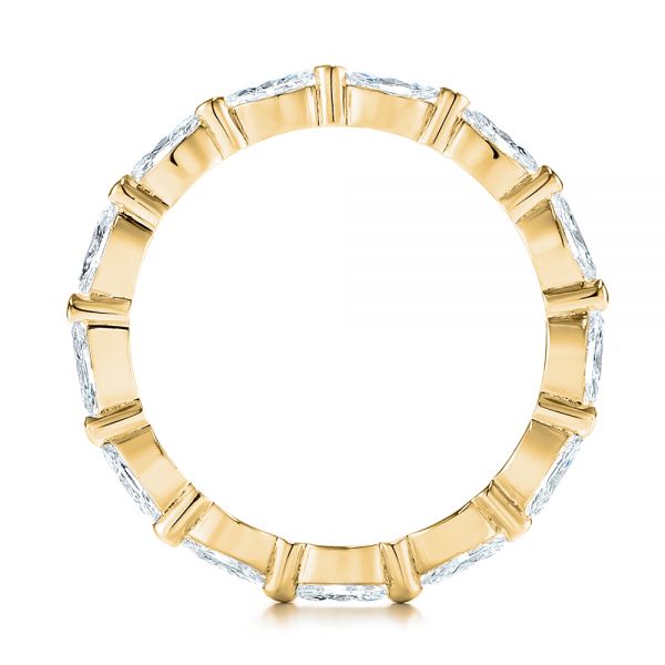 18k Yellow Gold 18k Yellow Gold Marquise Diamond Eternity Wedding Band - Front View - 105187