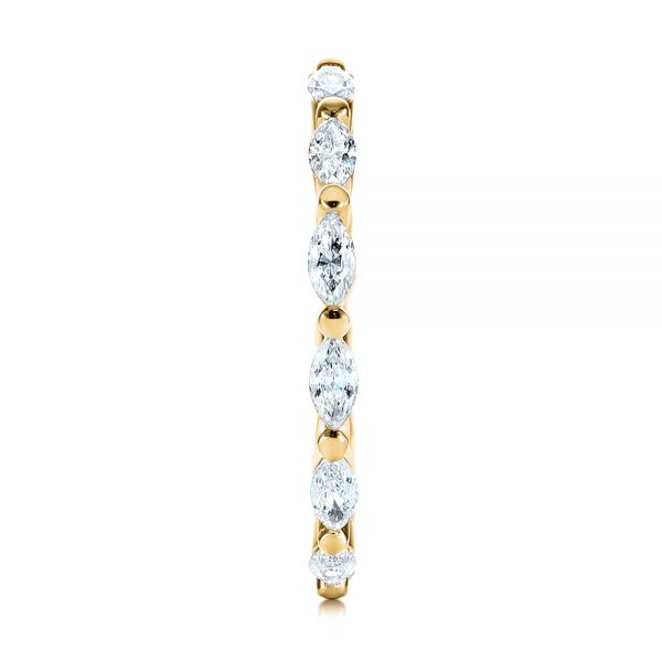 18k Yellow Gold 18k Yellow Gold Marquise Diamond Eternity Wedding Band - Side View - 105187