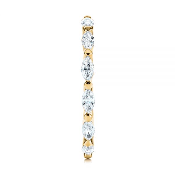 18k Yellow Gold 18k Yellow Gold Marquise Diamond Eternity Wedding Band - Side View -  105187