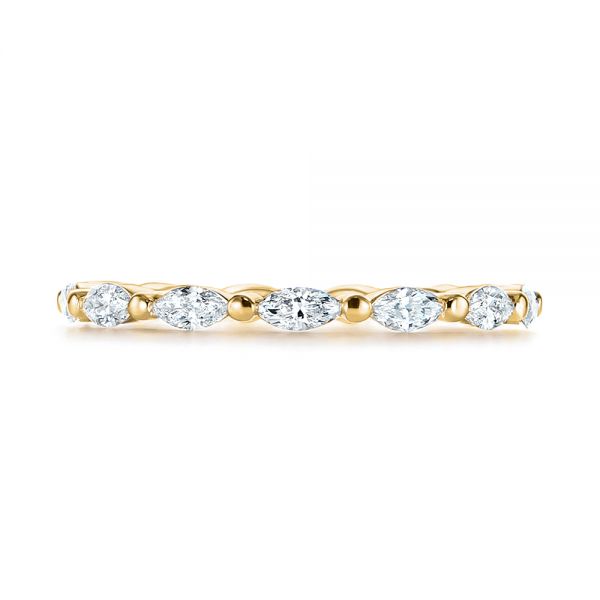 18k Yellow Gold 18k Yellow Gold Marquise Diamond Eternity Wedding Band - Top View -  105187