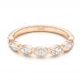 14k Rose Gold 14k Rose Gold Marquise Diamond Wedding Band - Flat View -  106660 - Thumbnail