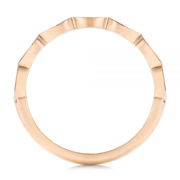18k Rose Gold 18k Rose Gold Marquise Diamond Wedding Band - Front View -  106660
