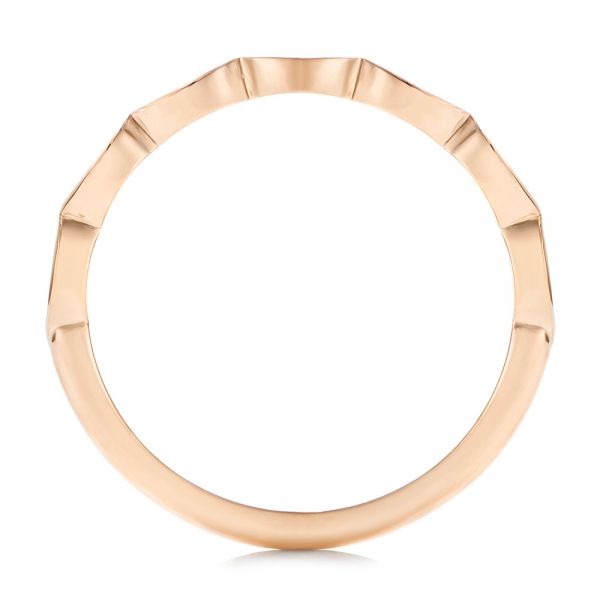 18k Rose Gold 18k Rose Gold Marquise Diamond Wedding Band - Front View - 106660