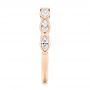 18k Rose Gold 18k Rose Gold Marquise Diamond Wedding Band - Side View -  106660 - Thumbnail