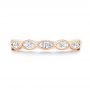 14k Rose Gold 14k Rose Gold Marquise Diamond Wedding Band - Top View -  106660 - Thumbnail