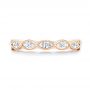 18k Rose Gold 18k Rose Gold Marquise Diamond Wedding Band - Top View -  106660 - Thumbnail