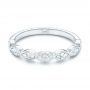 18k White Gold 18k White Gold Marquise Diamond Wedding Band - Flat View -  106660 - Thumbnail