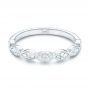 14k White Gold 14k White Gold Marquise Diamond Wedding Band - Flat View -  106660 - Thumbnail